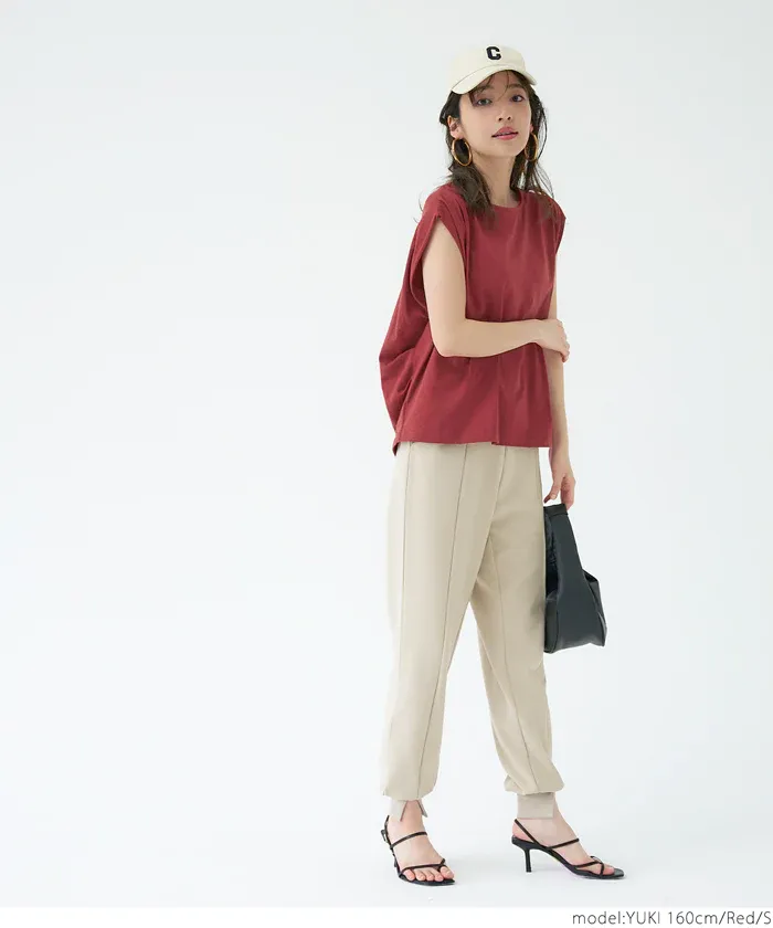 日本 COCA - 超顯瘦百搭法式袖上衣-黑