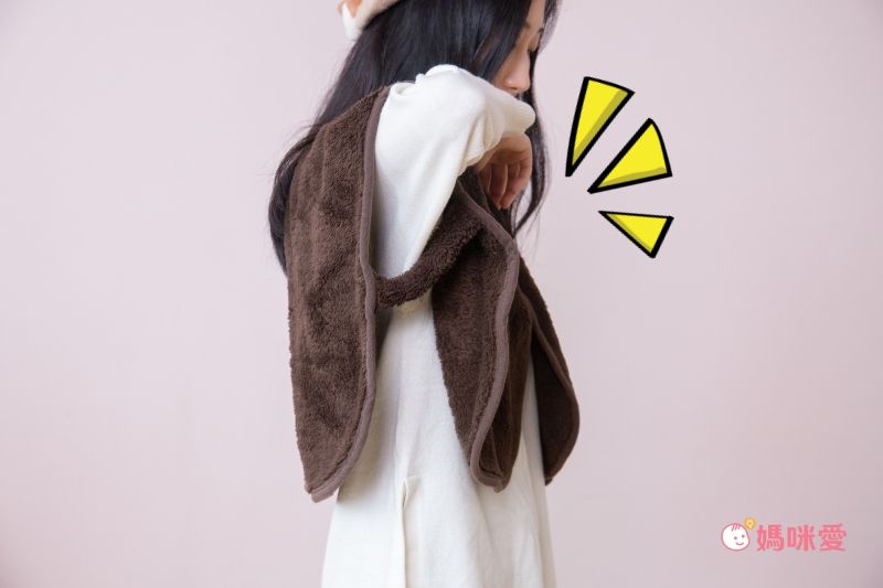 日本 AUBE - 毛茸茸保暖披肩斗篷(親子通用款)-水藍