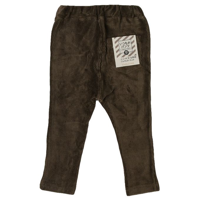 akachan honpo - 10分經典褲-燈心絨-深灰色