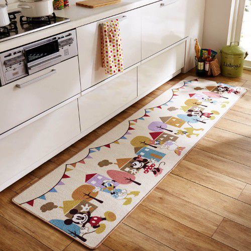 日本千趣會 - 迪士尼 長條型腳踏墊(廚房/臥室)-米奇好友派對