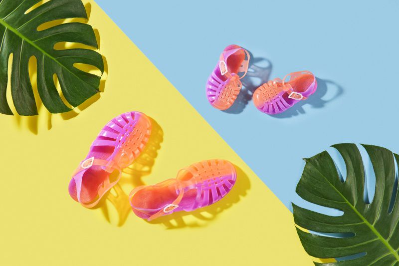 法國Méduse® - 兒童1946雙色軟糖涼鞋-SUNTRI款-葡萄軟糖