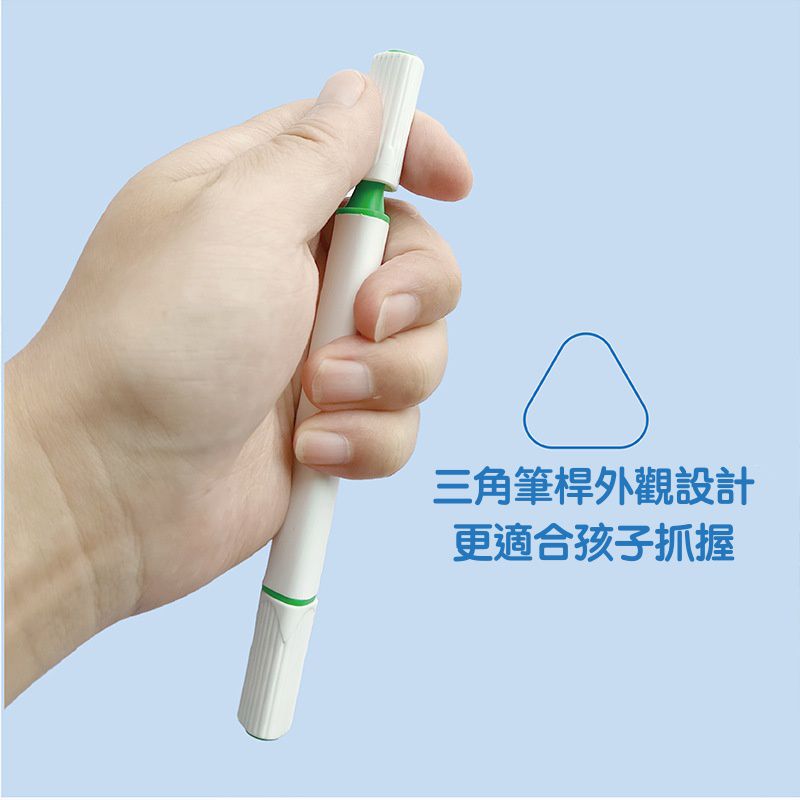 卡通雙頭兒童塗鴉水性彩色筆/馬克筆-卡通人物蜘蛛人-藍+紅