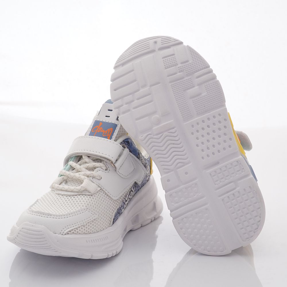 輕巧運動款(中大童段)-運動鞋-白綠