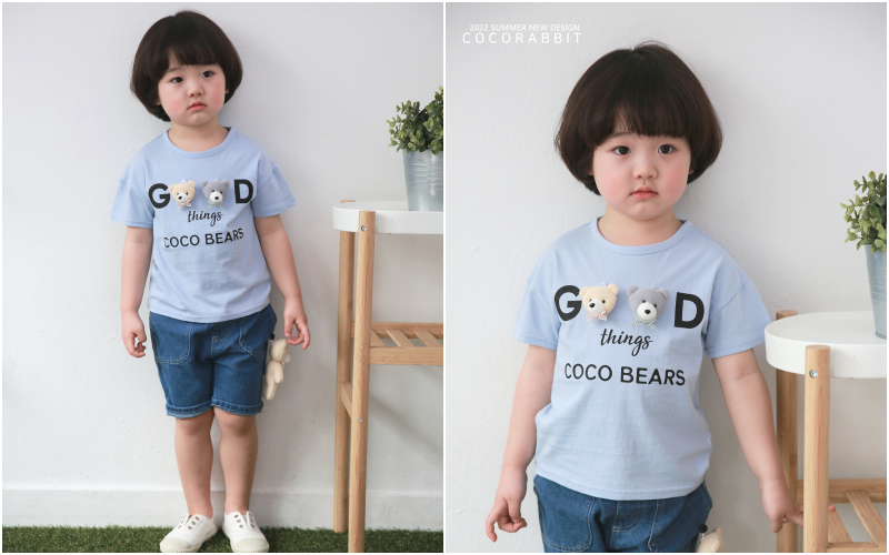 韓國 Coco rabbit - 熊熊娃娃GOOD Ｔ-淺粉紅