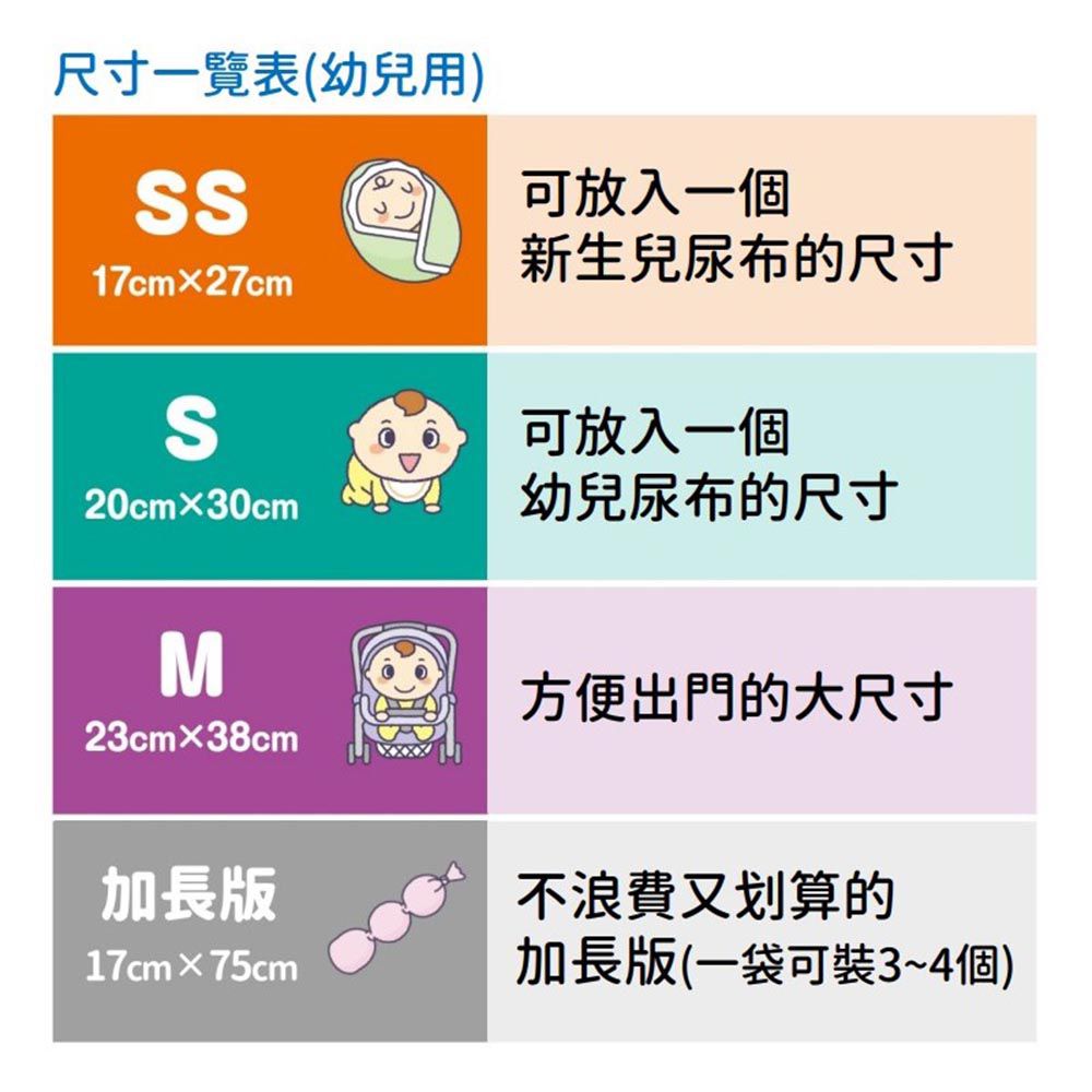 尿布防臭袋BOS 嬰兒用SS 200張-日本製