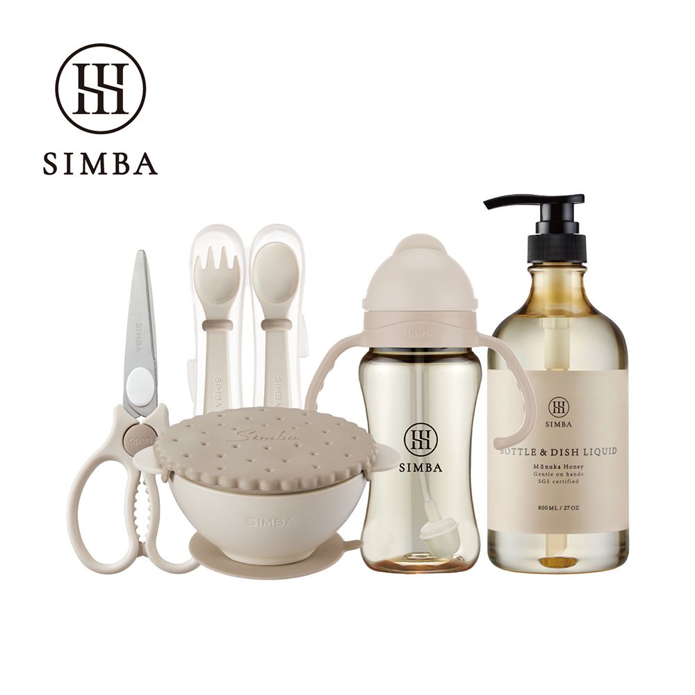 美味曲奇兒童餐具必備組-杏茶