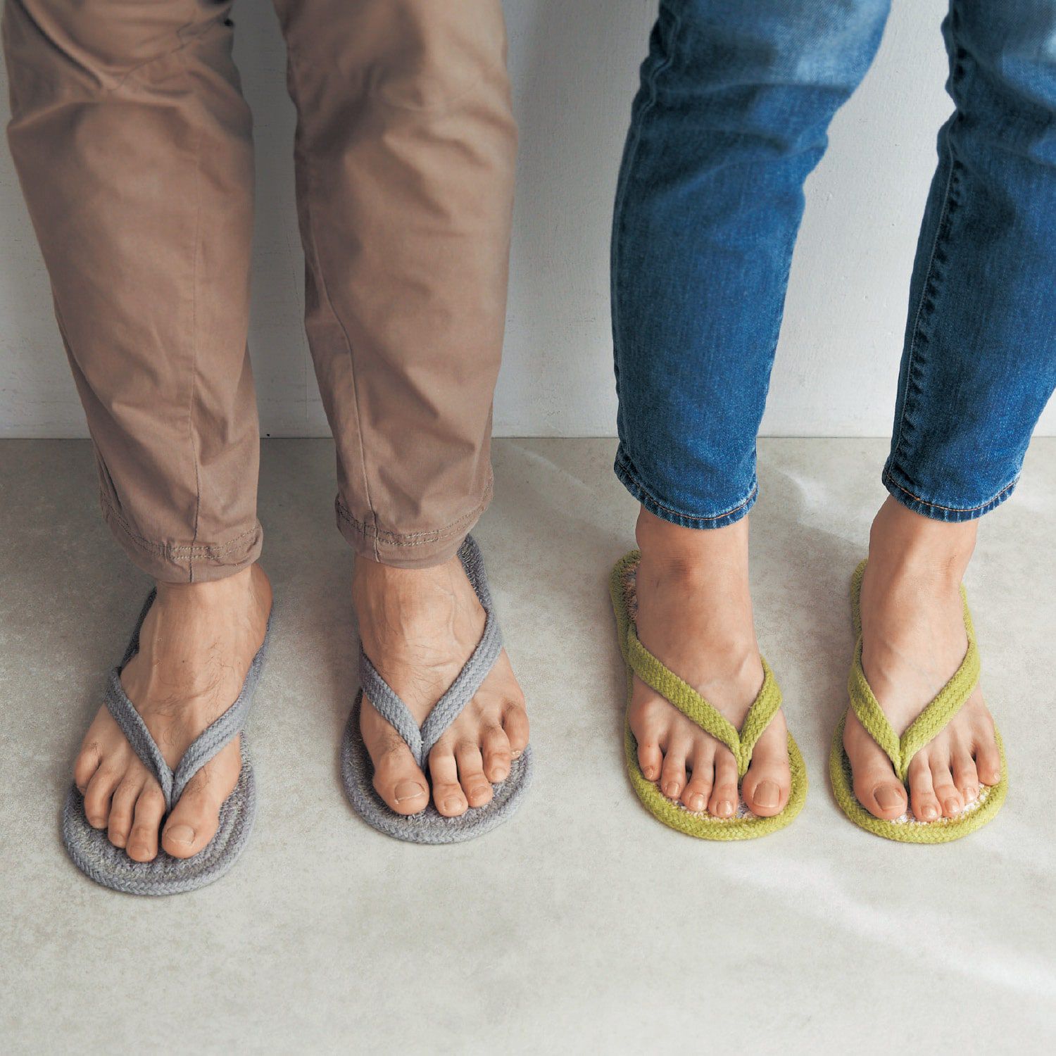 日本千趣會 - 夏日款 印度棉舒適夾腳室內拖鞋-海軍藍