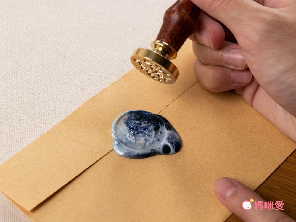 HAPPYMT - 客製火漆章封蠟超值組-金色蠟粒-25mm圓章