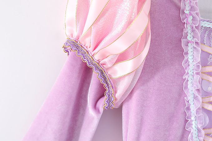 魔法公主長袖洋裝-紫色