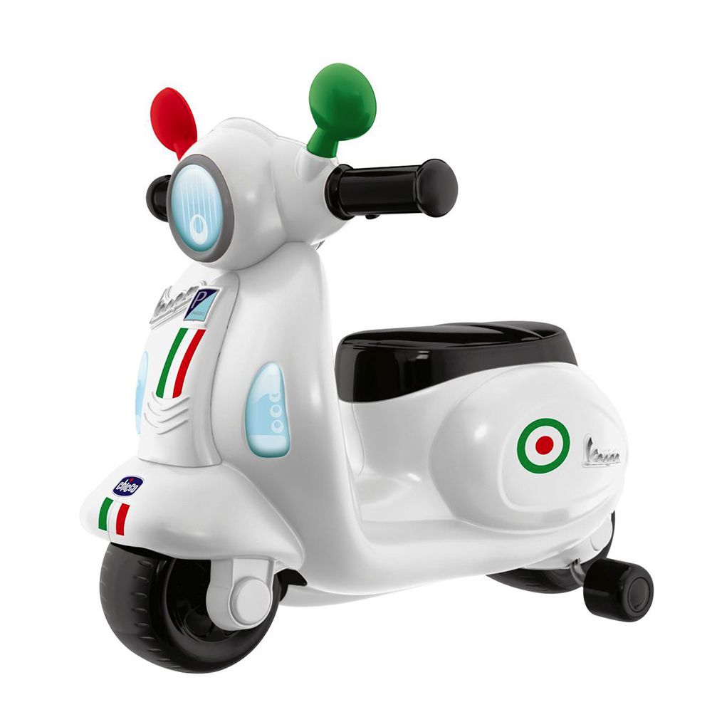 義大利 chicco - 偉士牌摩托滑步車-白