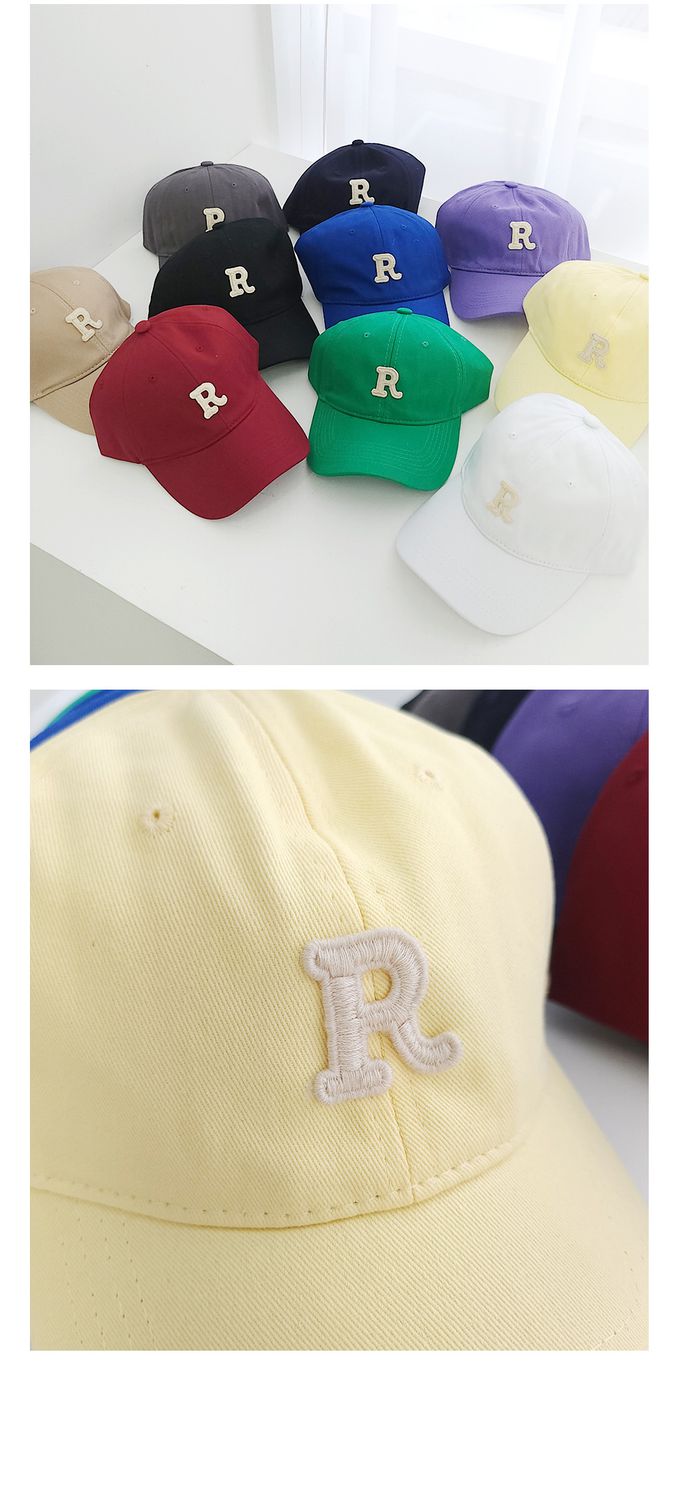 韓國 Soo&Soo - 字母R經典老帽-白