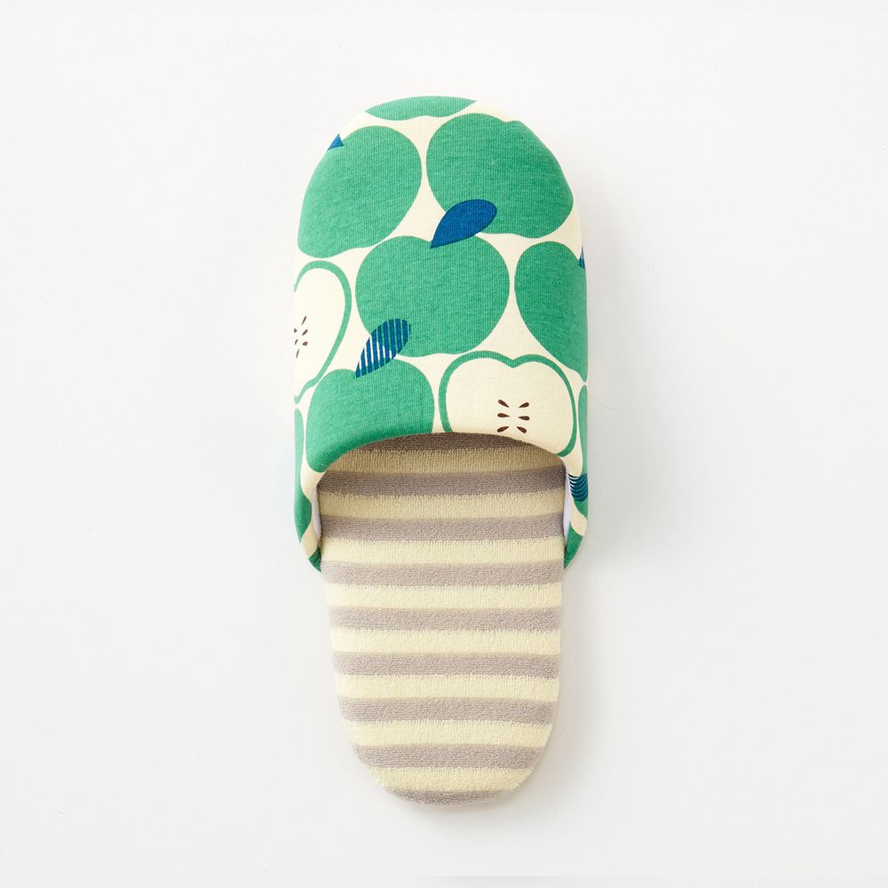 日本千趣會 - 印花室內拖鞋-可口蘋果-綠