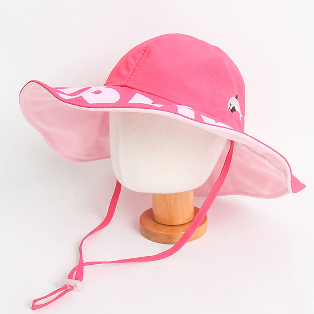 韓國 Babyblee - 雙色可塑型遮陽帽-粉紅 (頭圍：52cm)