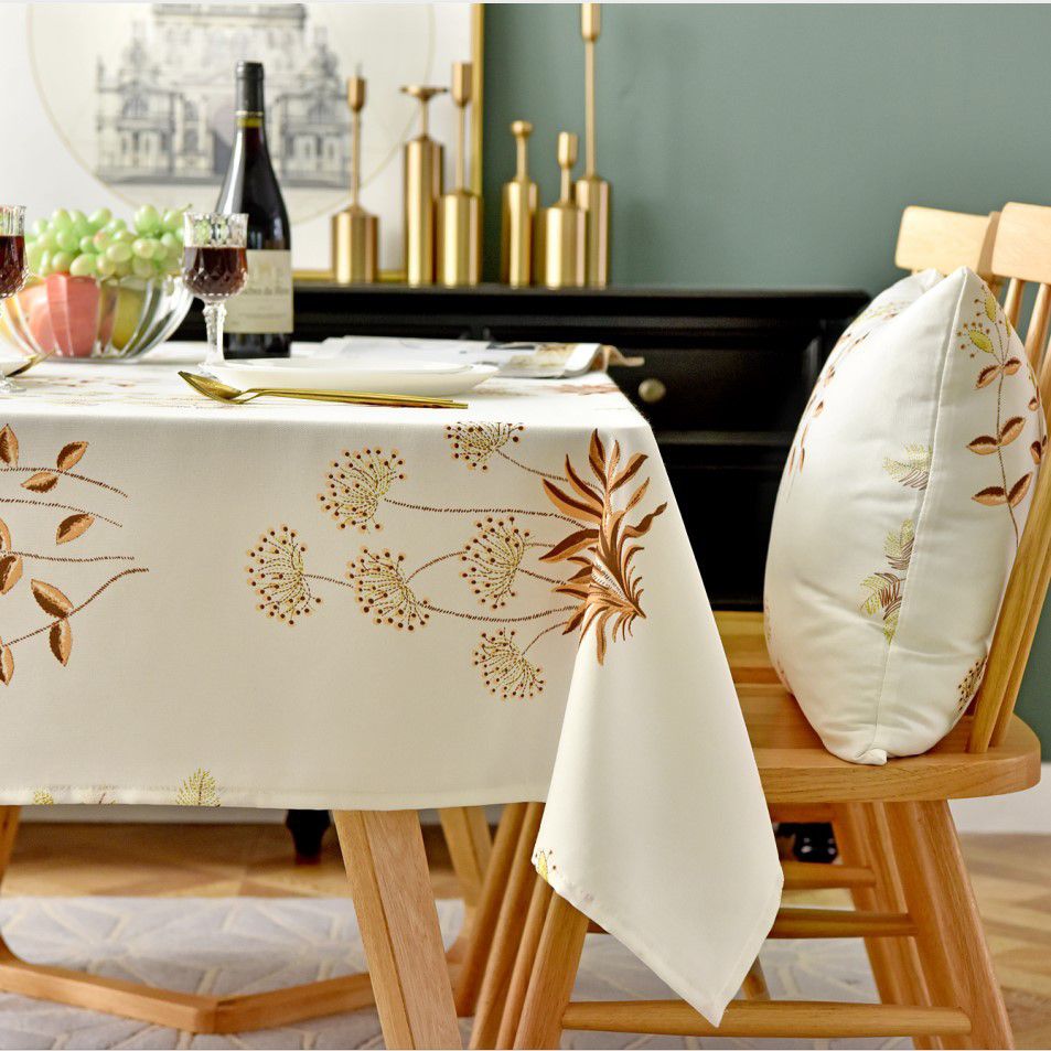 防水防髒桌布-植物樂園-咖啡色