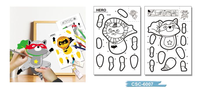 彩繪DIY可動紙偶CSC-6007