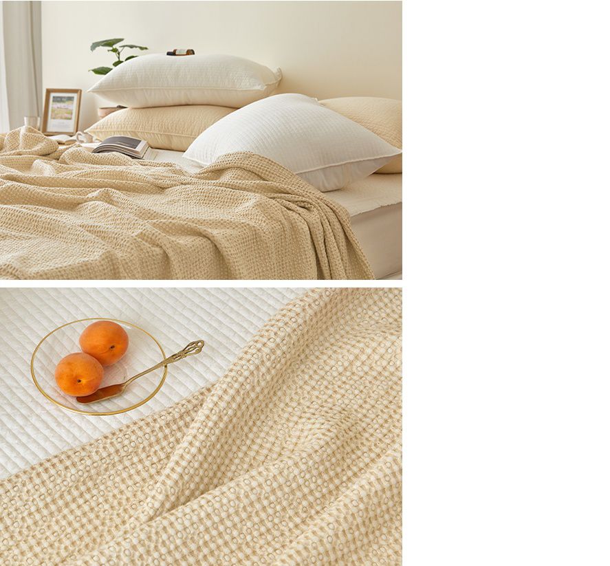 韓國 Maatila - 天絲莫代爾鬆餅被毯-奶油