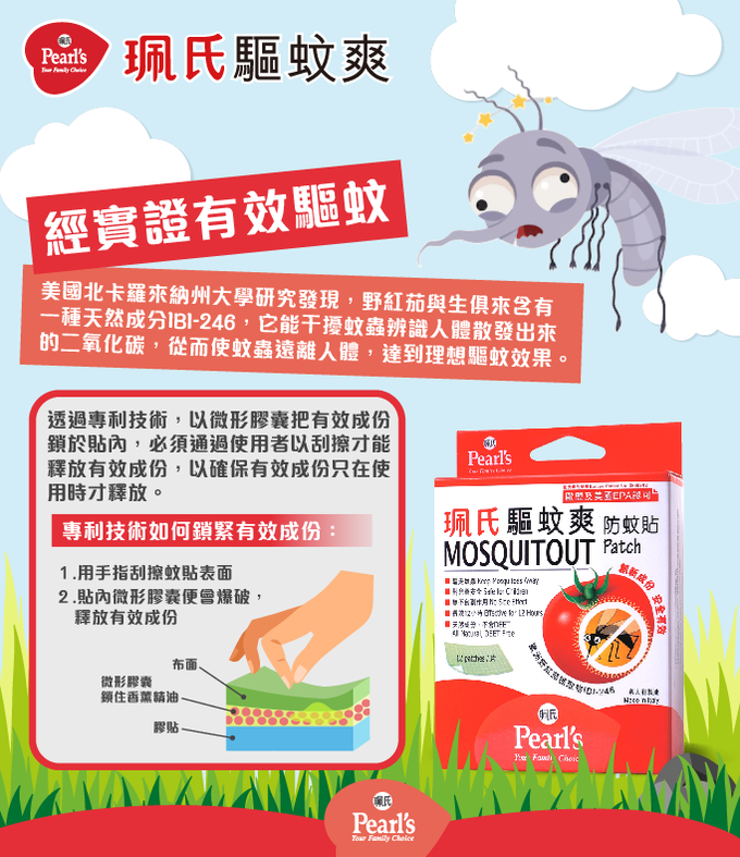 珮氏 - 驅蚊爽防蚊貼-效期至2023/12/31-12片/盒
