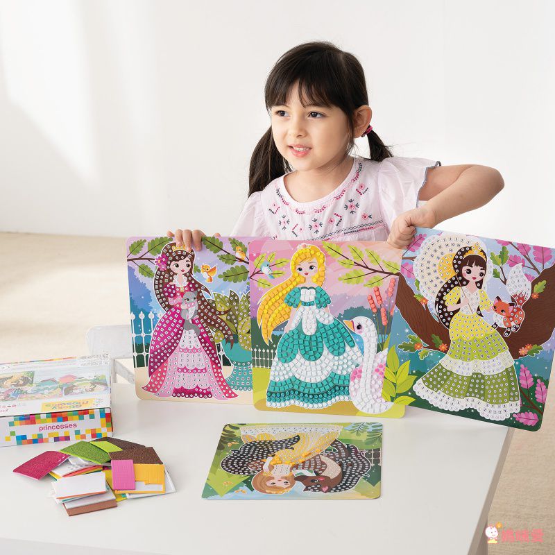 加拿大 Sticky Mosaics - 馬賽克拼貼-公主郊遊趣-2052 pcs