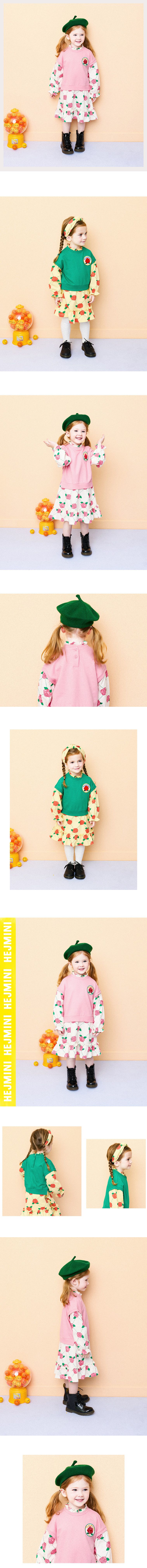 韓國 HEJMINI - 玫瑰背心層次洋裝-粉