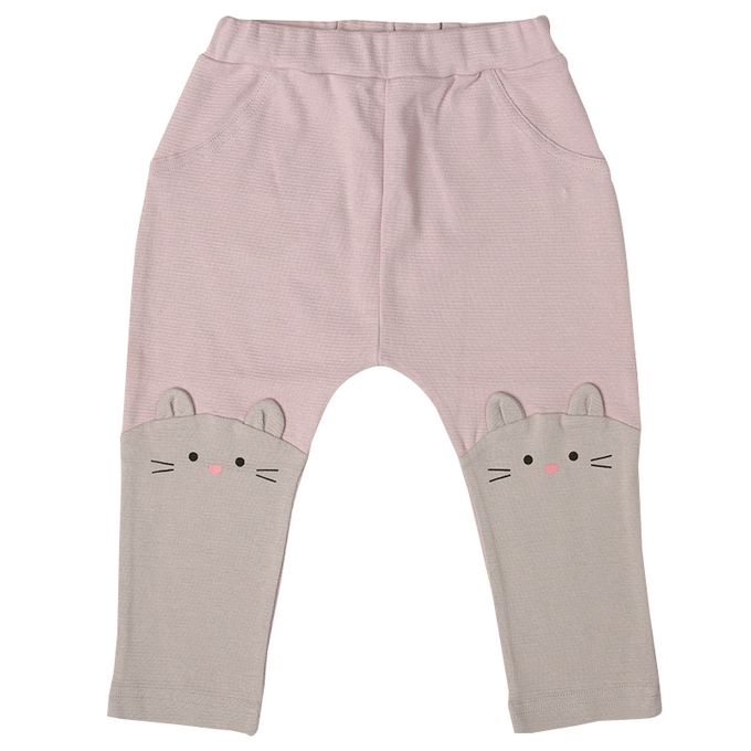 akachan honpo - 10分褲-動物立體耳朵-紫色