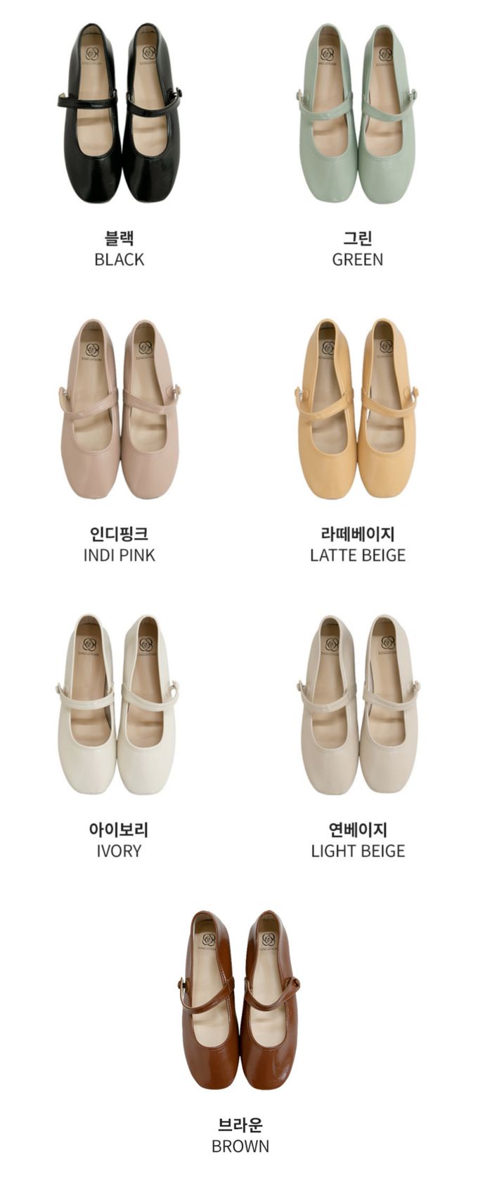 韓國 PINKELEPHANT - 光澤軟皮革輕量平底鞋(1.5cm)-咖啡