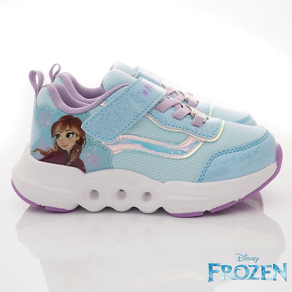 台灣製冰雪奇緣電燈運動款(中小童段)-運動鞋-水藍