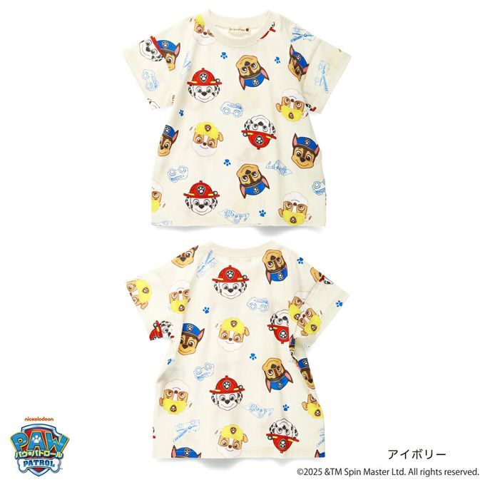 日本 BRANSHES - 限定聯名短袖上衣-卡通人物汪汪隊-粉紅