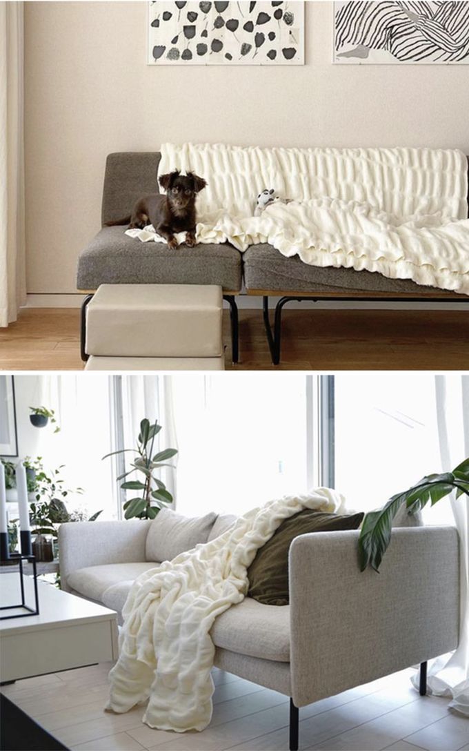 ROMANCE 小杉 - 日本製純棉柔軟泡泡四季發熱毯140x200cm-米白色