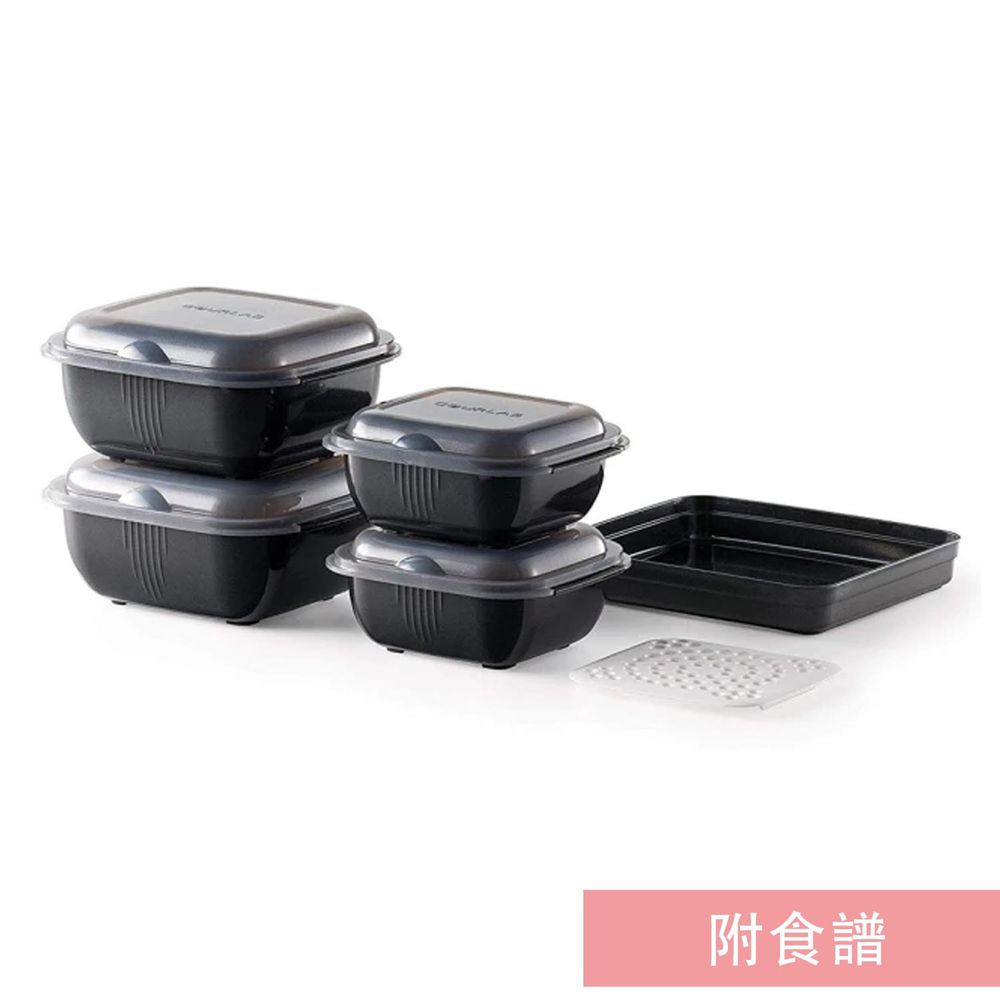 日本 GOURLAB - GOURLAB Plus 多功能烹調盒系列-多功能六件組(附食譜)-黑色