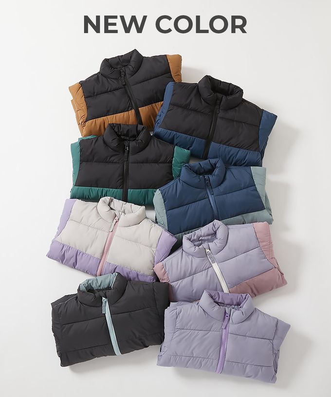 日本 devirock - 輕量纖維立領保暖科技羽絨外套-紅x黑