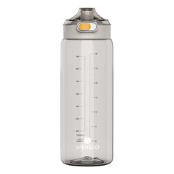 法國SANTECO - Ibiza Tritan冷水瓶-摩卡棕(水量刻度)-1000ml