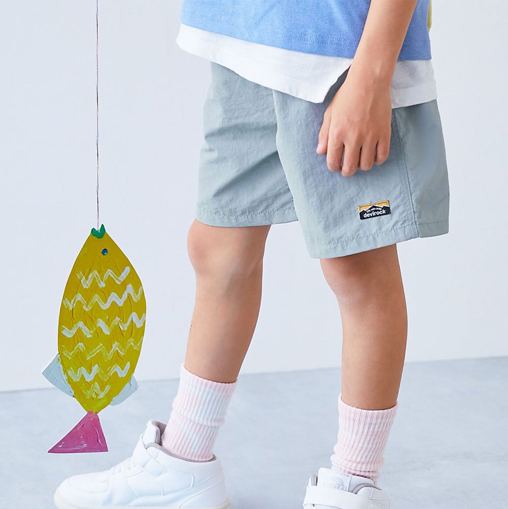 水陸二用 輕便快乾休閒短褲-冰石藍