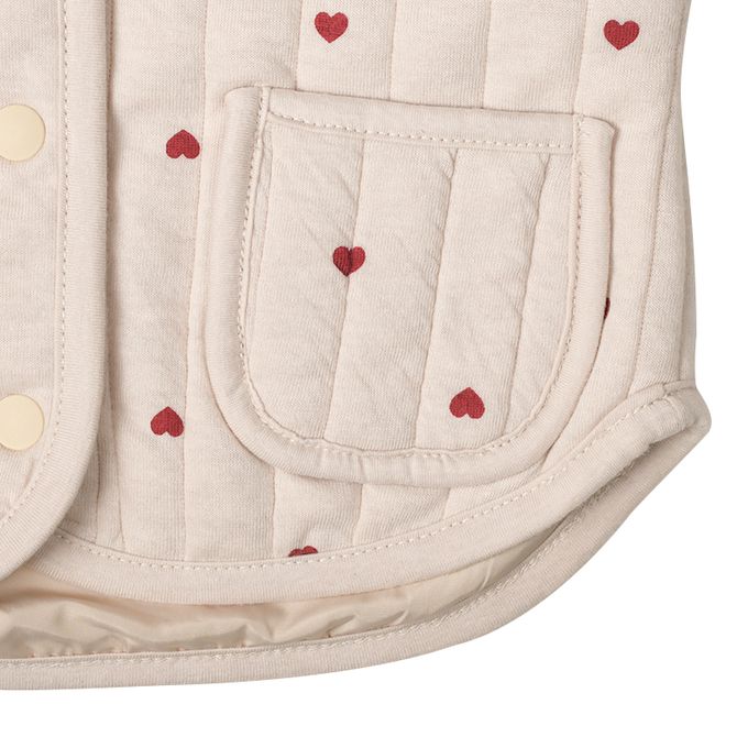 akachan honpo - 鋪棉夾克-滿版印花-象牙白色