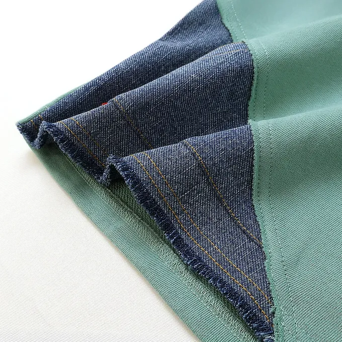 日本 ZOOLAND - 丹寧風小熊裏毛長袖上衣-品牌好朋友-海軍藍x黑