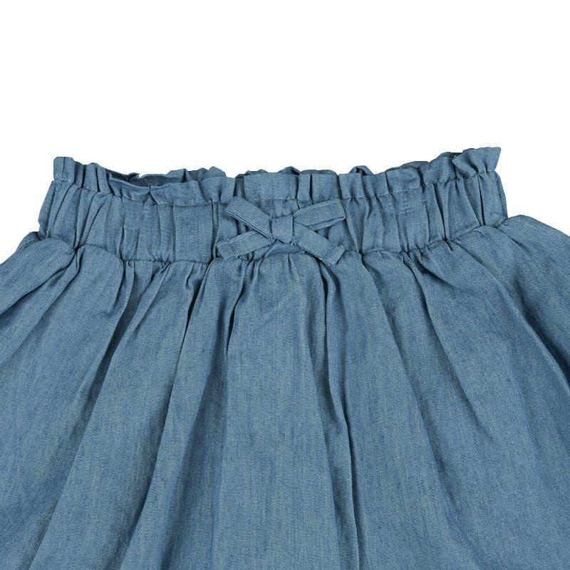 akachan honpo - 7分假兩件裙褲-深藍色