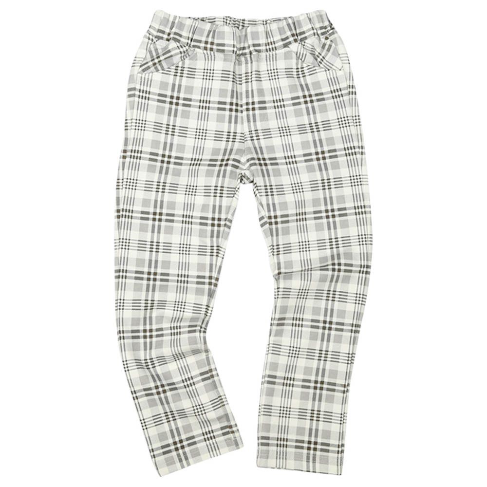 10分經典褲-毛圈內裡一般合身款 花紋-灰色