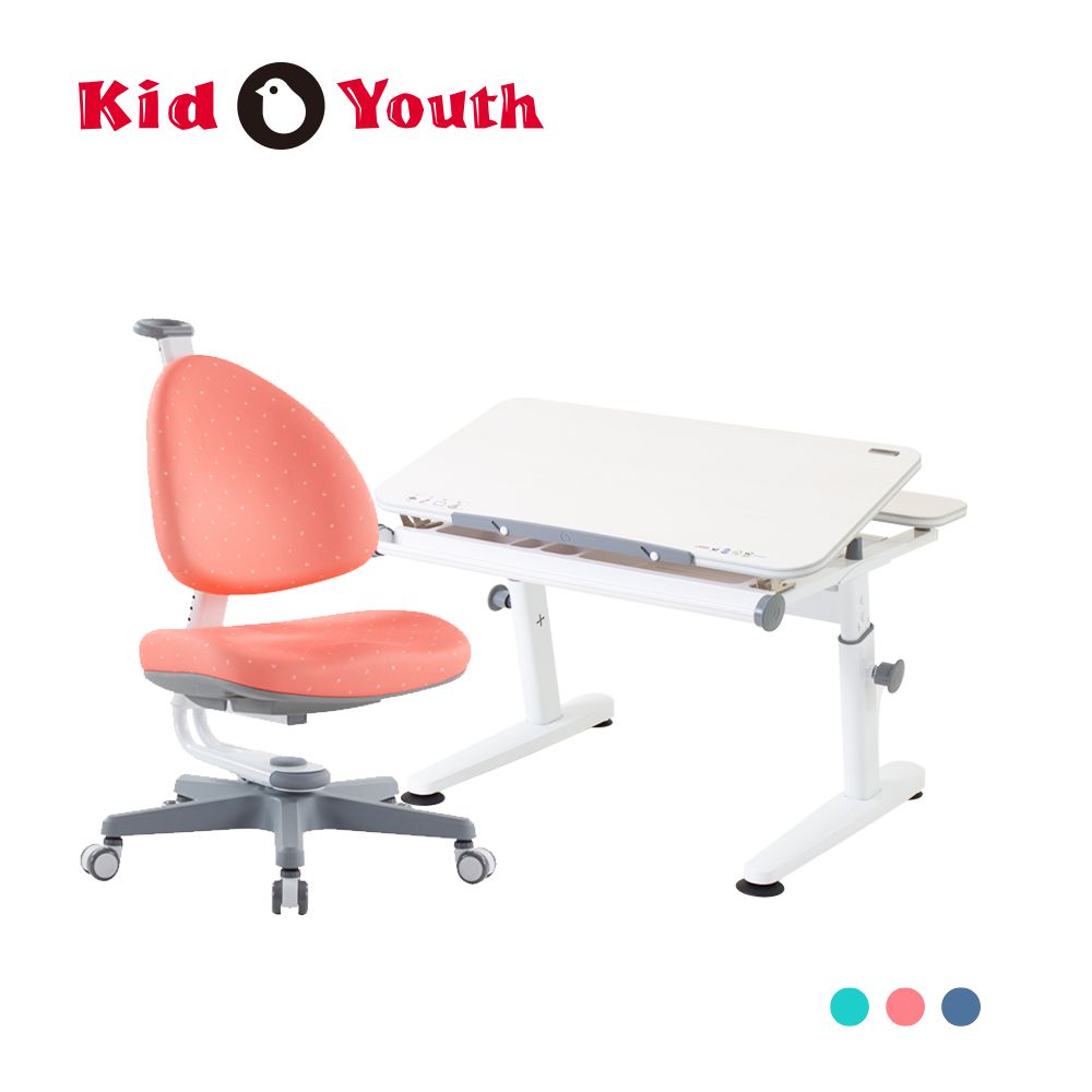 大將作 kid2youth - M2 Plus-XXS成長桌椅組(含BABO椅)/兒童書桌椅-珊瑚紅