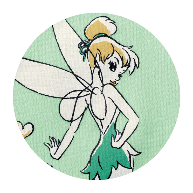 日本千趣會 - 迪士尼天竺棉荷葉衣擺短袖上衣-小叮噹仙子-薄荷