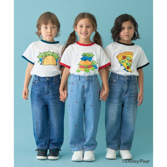 日本 b-ROOM - 聯名限定 短袖上衣-可愛三眼怪-白x黑