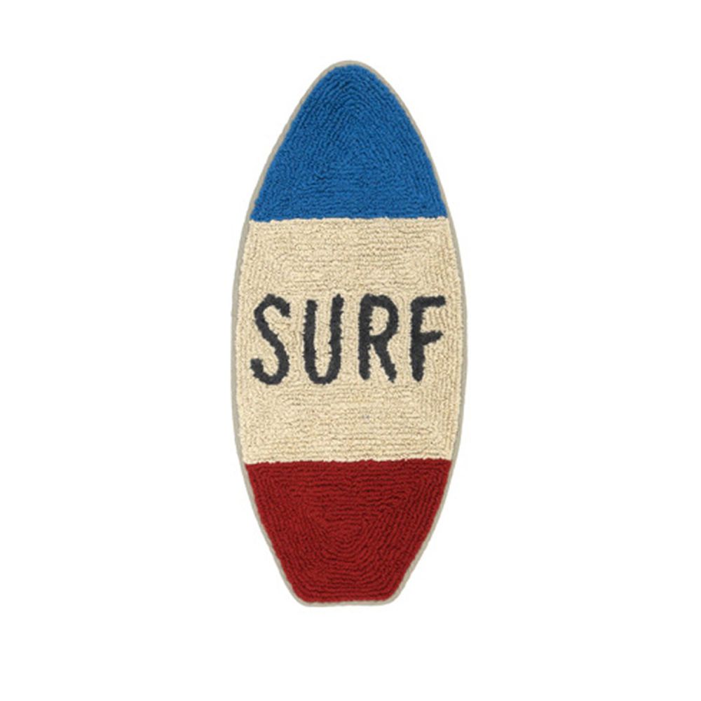 日本 TOMO - 夏威夷海洋風針織地墊-衝浪板S-SURF (S(約70×30cm))