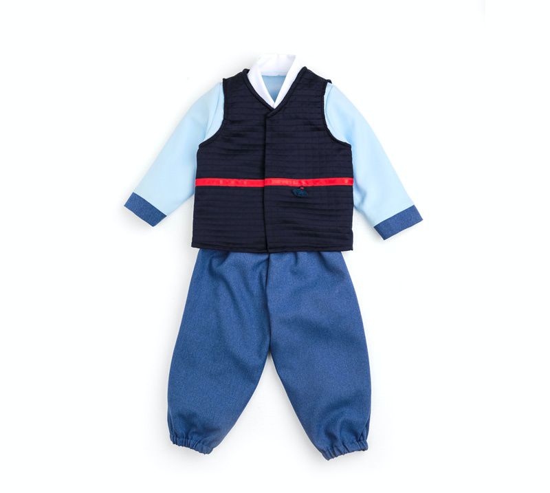 韓國 OZKIZ - (男寶)三件式長袖生活韓服