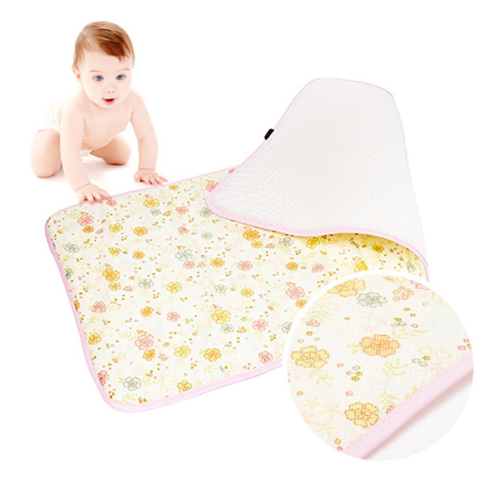 韓國 GIO Pillow - 超透氣排汗嬰兒床墊-甜心花朵 (L號)