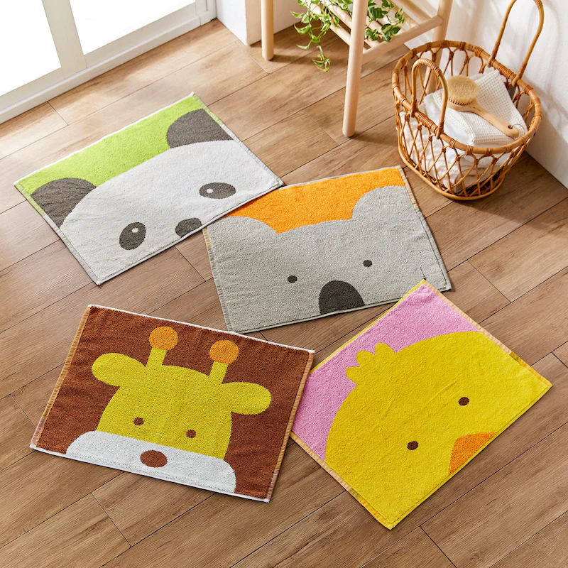 日本千趣會 - 純棉吸水毛巾腳踏墊兩件組-無尾熊-橘 (45x60cm)