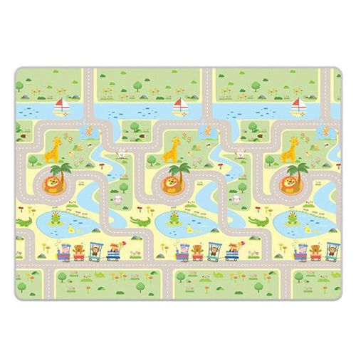 動物樂園兒童安全遊戲雙面爬行地墊 (200X180X2cm)
