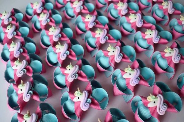 英國 MonkeyBow - 手工髮飾/髮夾-夢幻獨角獸-蜜桃果醬