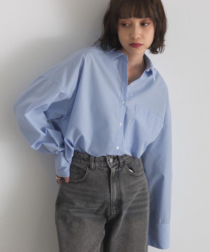 日本 ELENCARE DUE - 男友風寬鬆率性感長袖襯衫-白