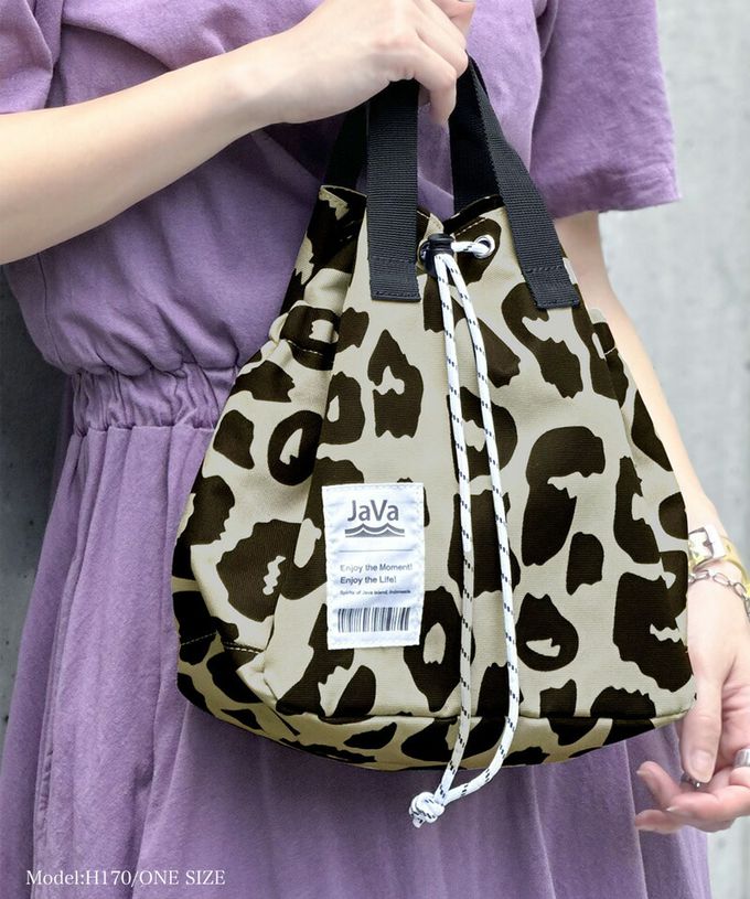 日本 Classical Elf - Java 時尚抽繩品牌肩帶輕巧側背包-霧銀