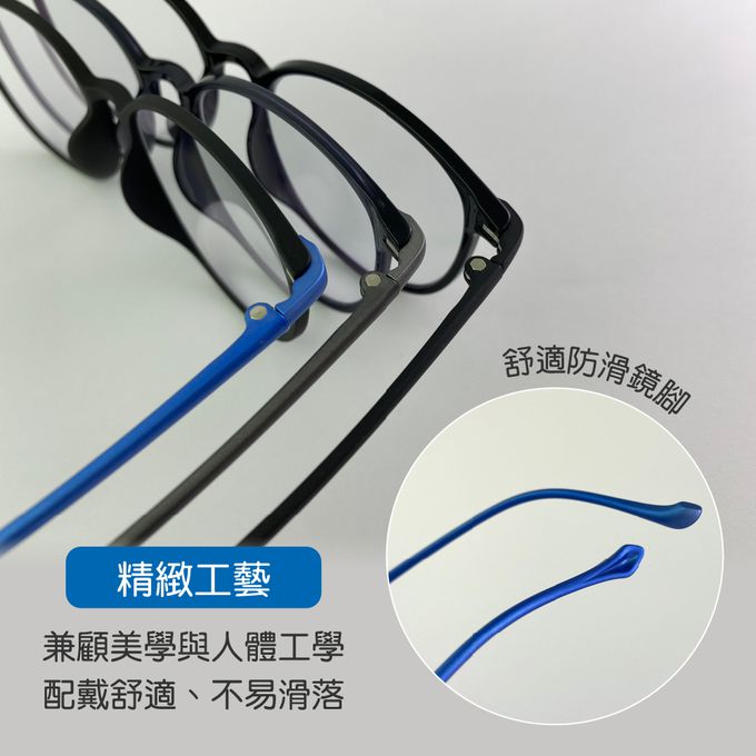 FarNear - 護眼抗藍光變色眼鏡 青少年復古框-14歲或以上年齡-復古黑藍