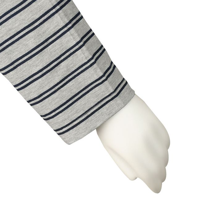 akachan honpo - 長袖洋裝-橫紋-灰色 (M~L)