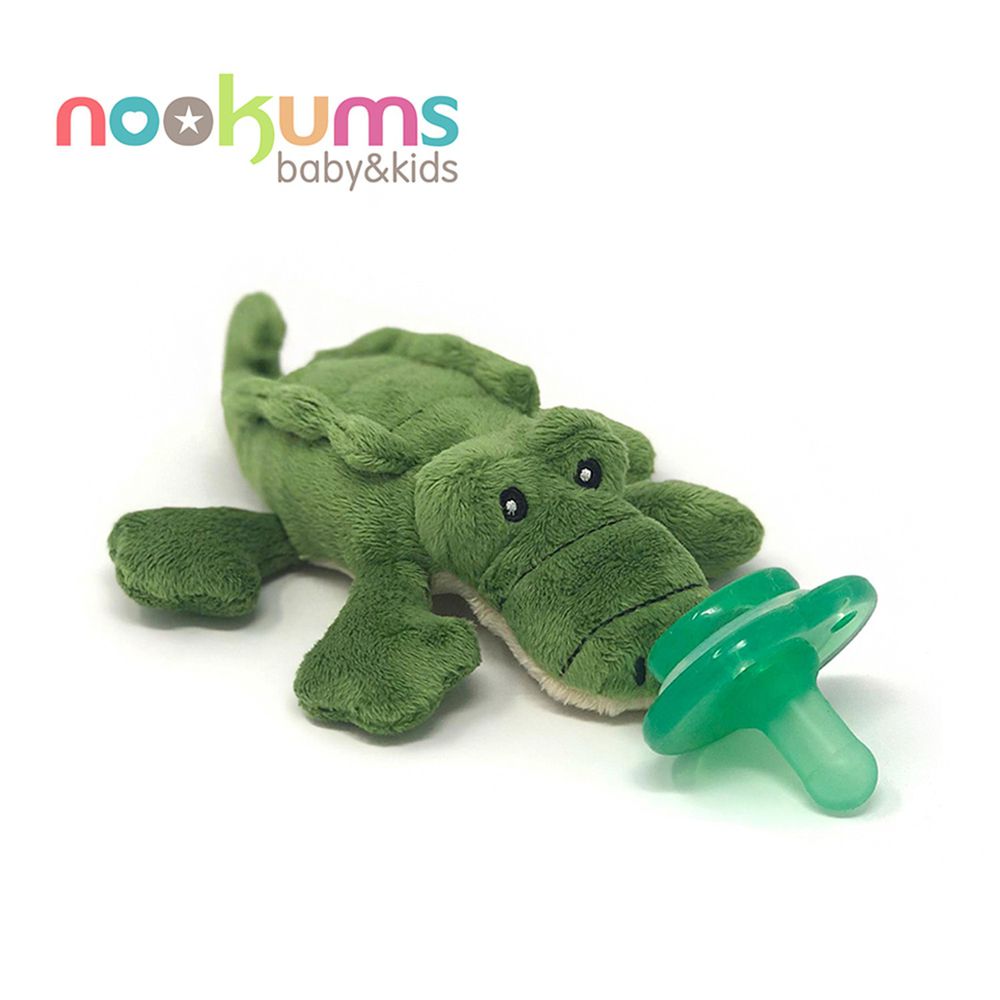 美國 nookums - 美國 寶寶可愛造型安撫奶嘴/玩偶-鱷魚先生